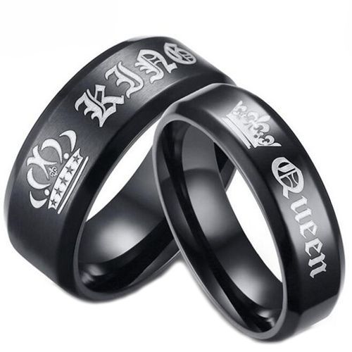 6mm Her King & His Queen Crowns Couples Rings