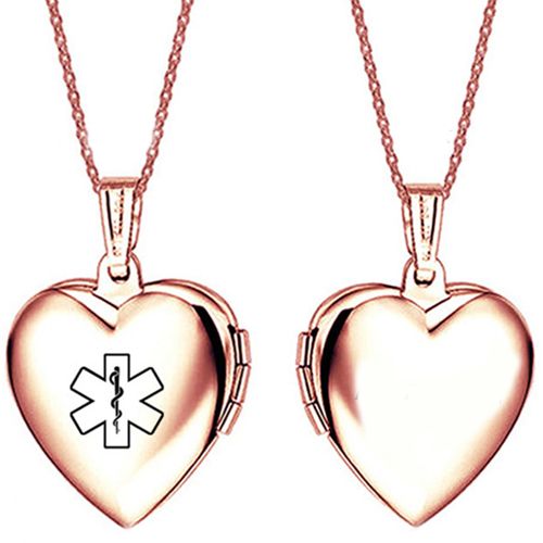 **COI Rose Titanium Medical Alert Tag Pendant-9870BB