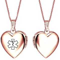 **COI Rose Titanium Medical Alert Tag Pendant-9870BB