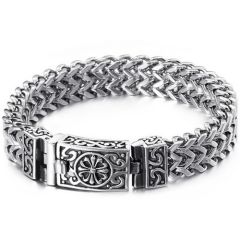 **COI Titanium Floral Celtic Bracelet With Steel Clasp(Length: 8.66 inches)-9917BB